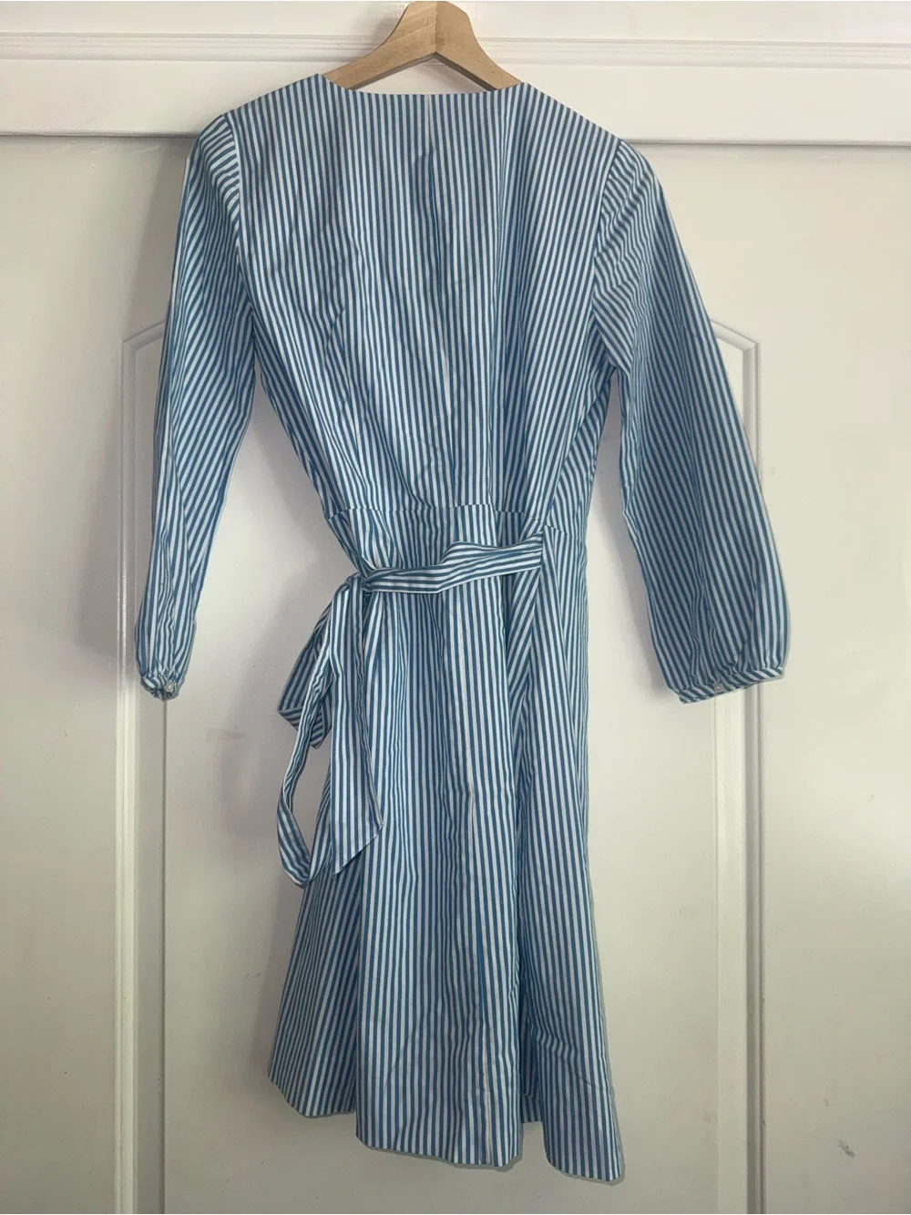 J. Crew Blue & White Striped Wrap Dress Size 0